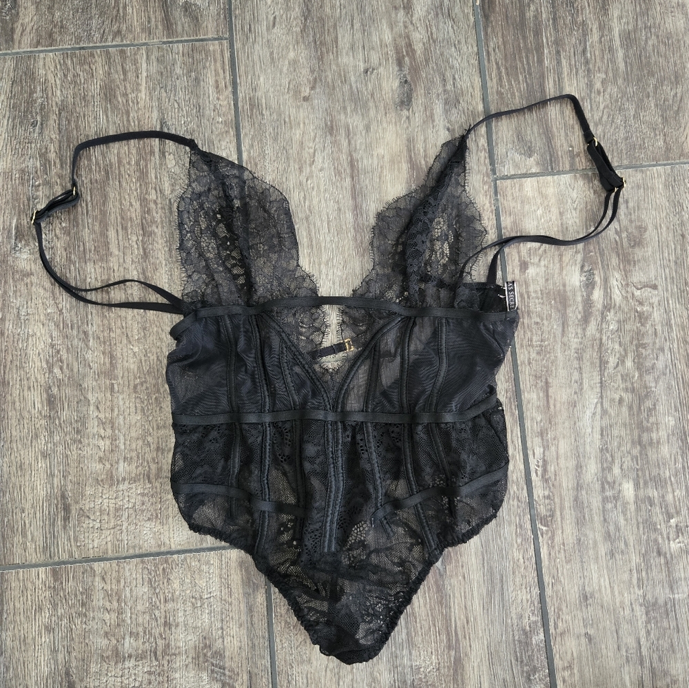 Black Victoria's Secret Lace Teddy Size Small